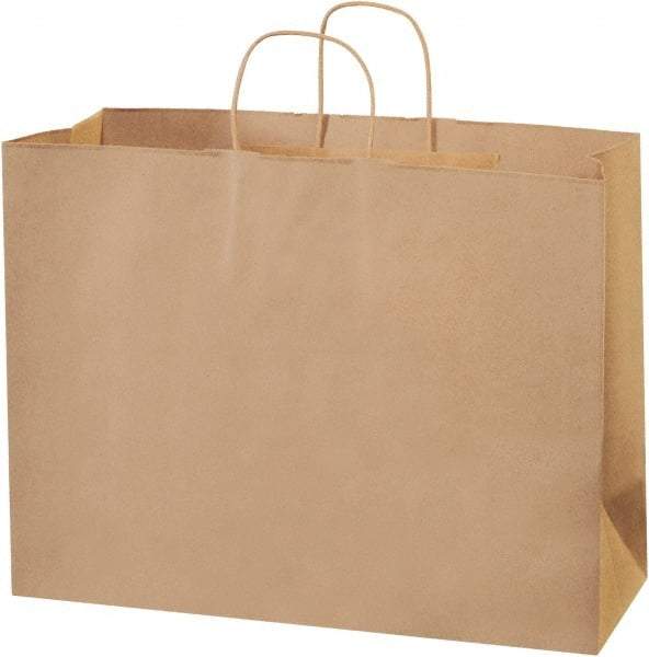 Made in USA - Kraft Grocery Bag - 16 x 6 x 12, Kraft - Makers Industrial Supply