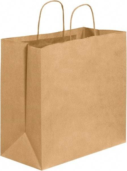 Made in USA - Kraft Grocery Bag - 13 x 7 x 13, Kraft - Makers Industrial Supply