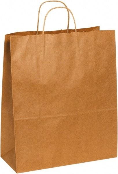 Made in USA - Kraft Grocery Bag - 13 x 6 x 15-3/4, Kraft - Makers Industrial Supply