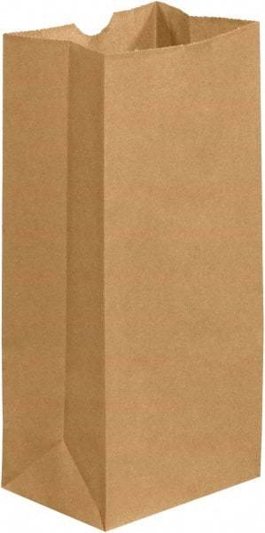 Made in USA - Kraft Grocery Bag - 5-1/4 x 3-7/16 x 10-15/16, Kraft - Makers Industrial Supply