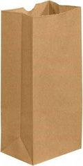 Made in USA - Kraft Grocery Bag - 5-1/4 x 3-7/16 x 10-15/16, Kraft - Makers Industrial Supply