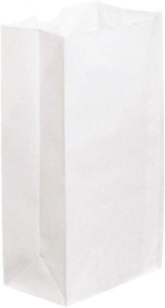 Made in USA - Kraft Grocery Bag - 6 x 3-5/8 x 11, White - Makers Industrial Supply