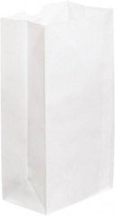 Made in USA - Kraft Grocery Bag - 6-1/8 x 4 x 12-3/8, White - Makers Industrial Supply