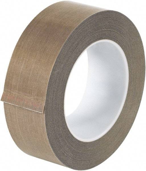 Made in USA - 18 Yd Long x 1-1/2" Wide, Brown Silicone PTFE Tape - 3 mil Thick - Makers Industrial Supply