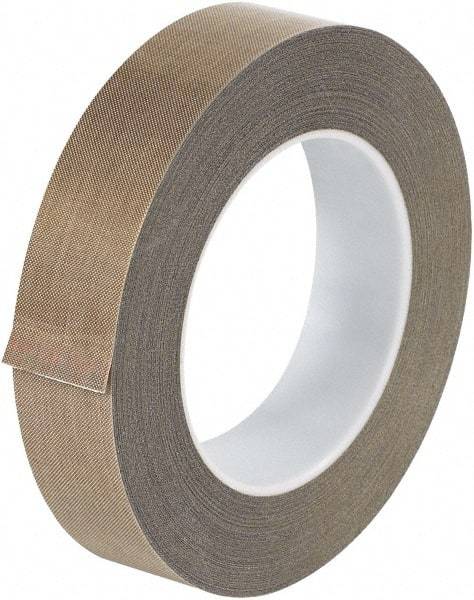 Made in USA - 18 Yd Long x 1" Wide, Brown Silicone PTFE Tape - 3 mil Thick - Makers Industrial Supply