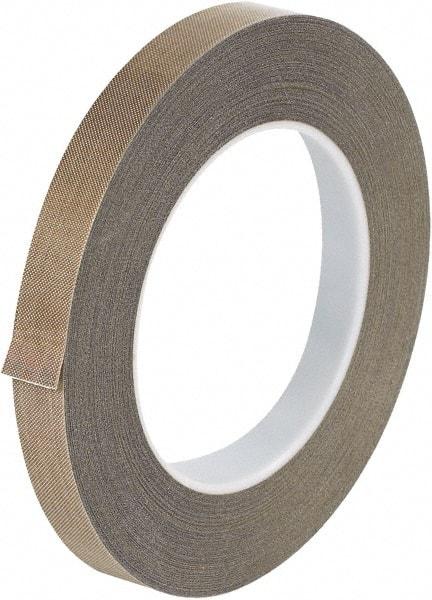 Made in USA - 36 Yd Long x 1/2" Wide, Brown Silicone PTFE Tape - 10 mil Thick - Makers Industrial Supply