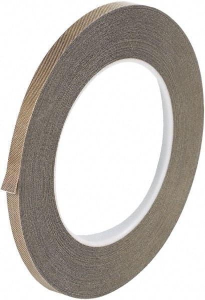 Made in USA - 18 Yd Long x 1/4" Wide, Brown Silicone PTFE Tape - 3 mil Thick - Makers Industrial Supply