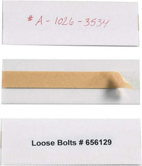 Made in USA - 2" Long x 6" Wide, Self Adhesive Back, Label Holder - Clear - Makers Industrial Supply