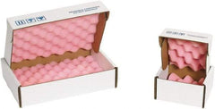 Made in USA - 18" Long x 12" Wide, Antistatic Foam Shippers - Pink & White, Standard Grade - Makers Industrial Supply