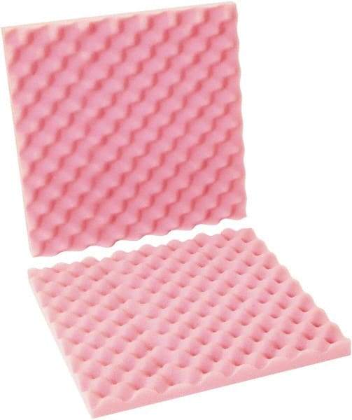 Made in USA - 16" Long x 16" Wide, Antistatic Convoluted Foam Set - Pink, Standard Grade - Makers Industrial Supply