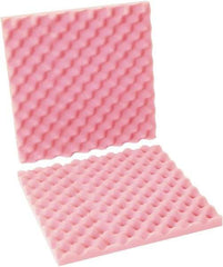 Made in USA - 16" Long x 16" Wide, Antistatic Convoluted Foam Set - Pink, Standard Grade - Makers Industrial Supply