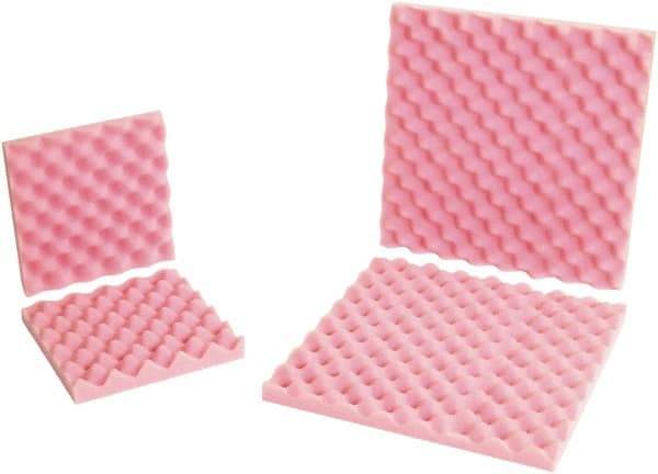 Made in USA - 12" Long x 12" Wide, Antistatic Convoluted Foam Set - Pink, Standard Grade - Makers Industrial Supply