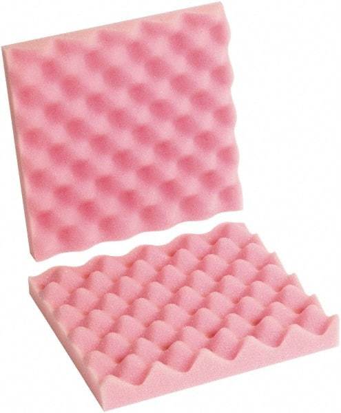 Made in USA - 10" Long x 10" Wide, Antistatic Convoluted Foam Set - Pink, Standard Grade - Makers Industrial Supply