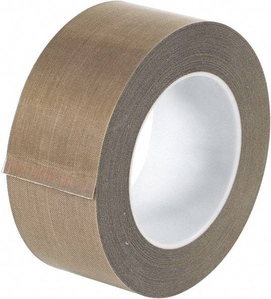 Made in USA - 18 Yd Long x 2" Wide, Brown Silicone PTFE Tape - 5 mil Thick - Makers Industrial Supply