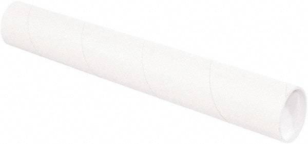 Made in USA - 3" Diam x 20" Long Round White Mailing Tubes - 1 Wall, White - Makers Industrial Supply