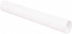 Made in USA - 3" Diam x 20" Long Round White Mailing Tubes - 1 Wall, White - Makers Industrial Supply