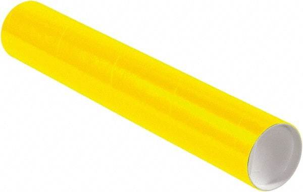 Made in USA - 3" Diam x 18" Long Round Colored Mailing Tubes - 1 Wall, Yellow - Makers Industrial Supply