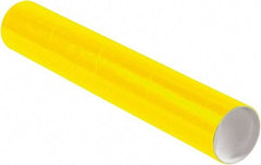 Made in USA - 3" Diam x 18" Long Round Colored Mailing Tubes - 1 Wall, Yellow - Makers Industrial Supply