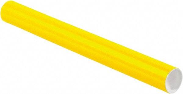 Made in USA - 2" Diam x 20" Long Round Colored Mailing Tubes - 1 Wall, Yellow - Makers Industrial Supply