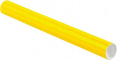 Made in USA - 2" Diam x 20" Long Round Colored Mailing Tubes - 1 Wall, Yellow - Makers Industrial Supply