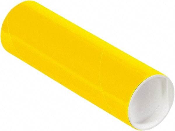 Made in USA - 2" Diam x 6" Long Round Colored Mailing Tubes - 1 Wall, Yellow - Makers Industrial Supply