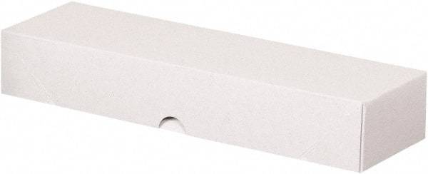 Made in USA - 3-1/2" Wide x 12" Long x 2" High Rectangle Chipboard Box - 1 Wall, White - Makers Industrial Supply