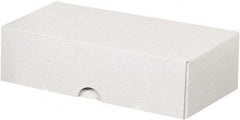 Made in USA - 3-1/2" Wide x 7" Long x 2" High Rectangle Chipboard Box - 1 Wall, White - Makers Industrial Supply