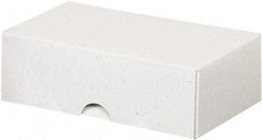 Made in USA - 3-1/2" Wide x 6" Long x 2" High Rectangle Chipboard Box - 1 Wall, White - Makers Industrial Supply