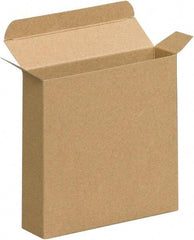 Made in USA - 1-5/8" Wide x 4" Long x 4" High Rectangle Chipboard Box - 1 Wall, Kraft (Color) - Makers Industrial Supply