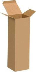 Made in USA - 3" Wide x 3" Long x 10" High Rectangle Chipboard Box - 1 Wall, Kraft (Color) - Makers Industrial Supply