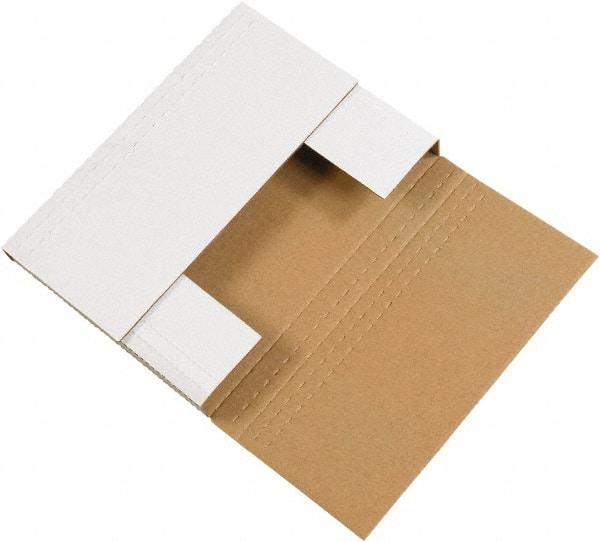 Made in USA - 6-1/2" Wide x 9-1/2" Long x 2" High Rectangle Crush Proof Mailers - 1 Wall, White - Makers Industrial Supply