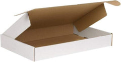 Made in USA - 11-1/8" Wide x 15-1/8" Long x 2" High Rectangle Crush Proof Mailers - 1 Wall, White - Makers Industrial Supply