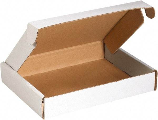 Made in USA - 18" Wide x 22" Long x 2-3/4" High Rectangle Crush Proof Mailers - 1 Wall, White - Makers Industrial Supply