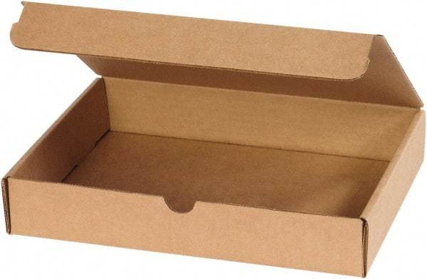 Made in USA - 9-1/4" Wide x 12-1/8" Long x 2" High Rectangle Crush Proof Mailers - 1 Wall, Kraft (Color) - Makers Industrial Supply