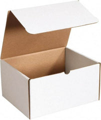 Made in USA - 9-1/4" Wide x 12-1/8" Long x 6" High Rectangle Crush Proof Mailers - 1 Wall, White - Makers Industrial Supply