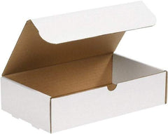 Made in USA - 5" Wide x 12-1/2" Long x 3" High Rectangle Crush Proof Mailers - 1 Wall, White - Makers Industrial Supply