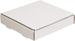 Made in USA - 7-3/8" Wide x 7-3/8" Long x 1-3/8" High Rectangle Crush Proof Mailers - 1 Wall, White - Makers Industrial Supply