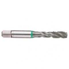 3/4-16 2B 4-Flute Cobalt Green Ring Semi-Bottoming 40 degree Spiral Flute Tap-TiCN - Makers Industrial Supply