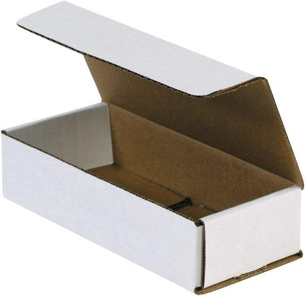 Made in USA - 5" Wide x 10" Long x 2" High Rectangle Crush Proof Mailers - 1 Wall, White - Makers Industrial Supply