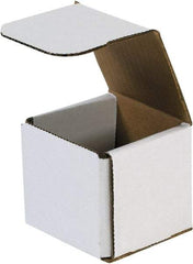 Made in USA - 7" Wide x 7" Long x 7" High Square Crush Proof Mailers - 1 Wall, White - Makers Industrial Supply