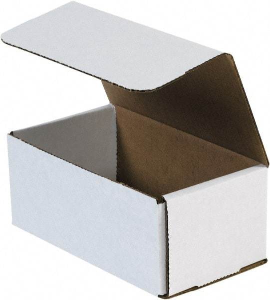 Made in USA - 8" Wide x 11" Long x 4" High Rectangle Crush Proof Mailers - 1 Wall, White - Makers Industrial Supply