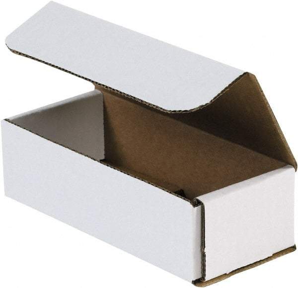 Made in USA - 3" Wide x 7" Long x 2" High Rectangle Crush Proof Mailers - 1 Wall, White - Makers Industrial Supply