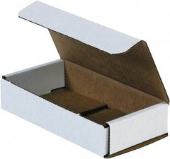 Made in USA - 3-1/4" Wide x 6-1/2" Long x 1-1/4" High Rectangle Crush Proof Mailers - 1 Wall, White - Makers Industrial Supply