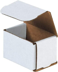 Made in USA - 3" Wide x 3" Long x 2" High Rectangle Crush Proof Mailers - 1 Wall, White - Makers Industrial Supply