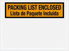 Value Collection - 1,000 Piece, 7-1/2" Long x 5-1/2" Wide, Packing List Envelope - Orange - Makers Industrial Supply