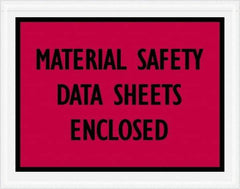 Value Collection - 1,000 Piece, 7" Long x 5-1/2" Wide, Packing List Envelope - Material Safety Data Sheets Enclosed, Red/Black - Makers Industrial Supply