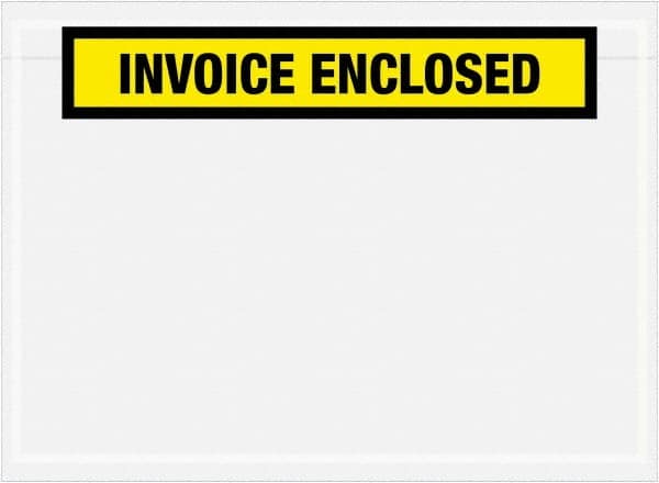 Value Collection - 1,000 Piece, 7-1/2" Long x 5-1/2" Wide, Packing List Envelope - Invoice Enclosed, Yellow - Makers Industrial Supply