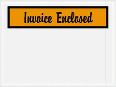 Value Collection - 1,000 Piece, 4-1/2" Long x 6" Wide, Packing List Envelope - Invoice Enclosed, Orange - Makers Industrial Supply