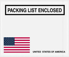 Value Collection - 1,000 Piece, 4-1/2" Long x 5-1/2" Wide, Packing List Envelope - Packing List Enclosed, Red, White & Blue - Makers Industrial Supply