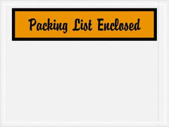 Value Collection - 1,000 Piece, 4-1/2" Long x 6" Wide, Packing List Envelope - Packing List Enclosed, Orange - Makers Industrial Supply